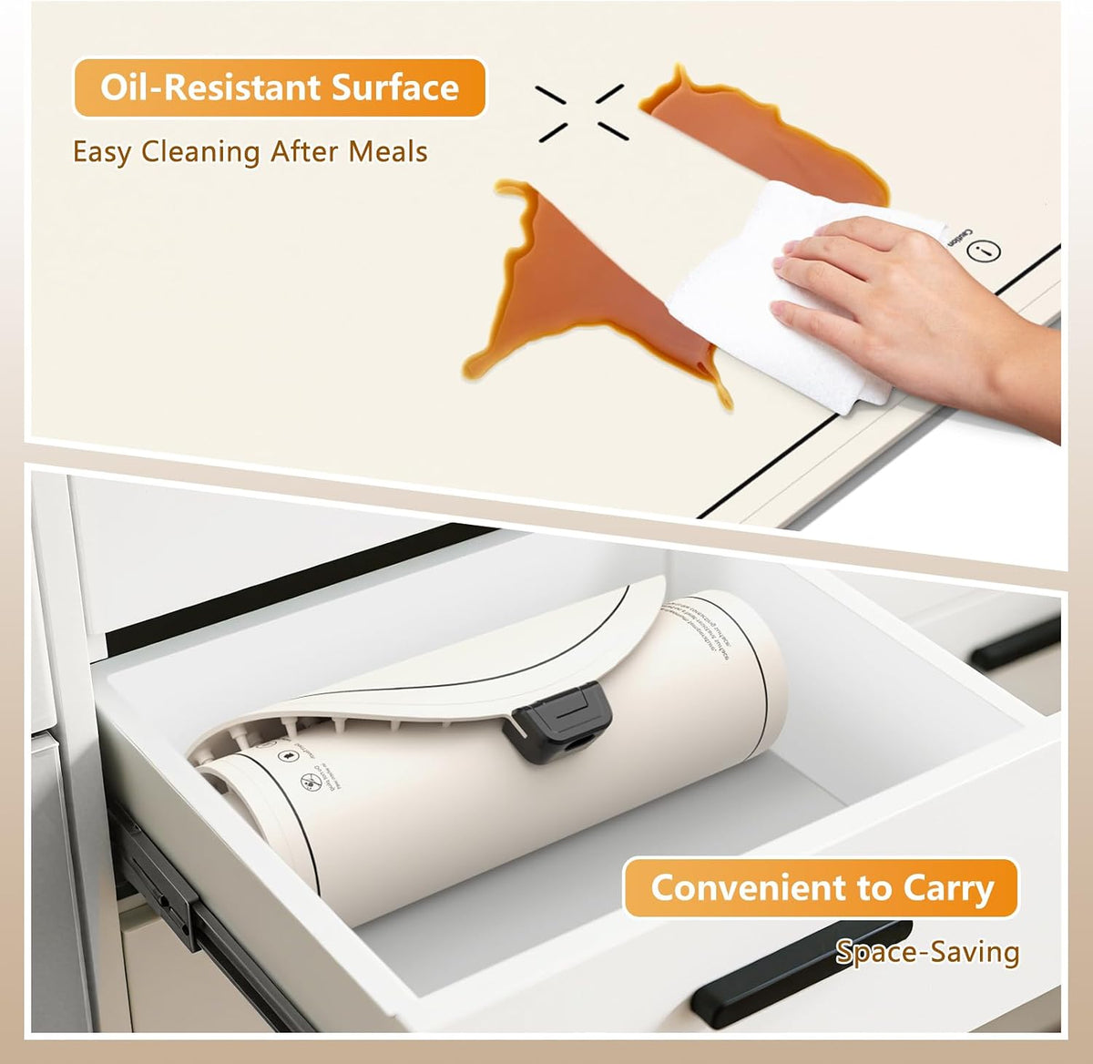 Warming Mat for Food,36"X15" Fast Heating with Even Heat Distribution,White