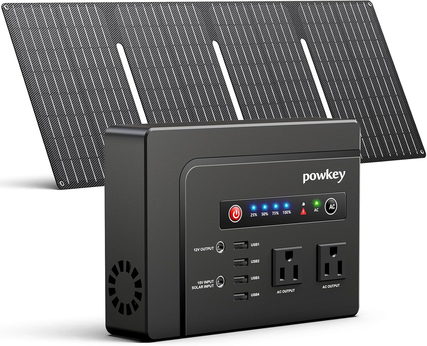 200W Solar Powered Generator, Portable Power Station with Solar Panel ...