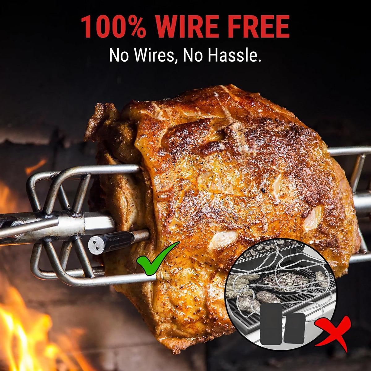 Tempspike 500 Ft Wireless Meat Thermometer Digital for Cooking